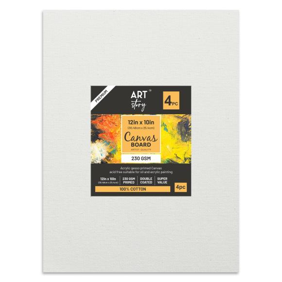 Little Birdie Canvas Board Rectangle 10"X12" 4/Pkg