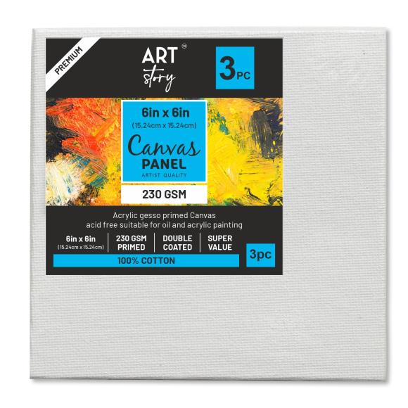 Little Birdie Canvas Panel MDF Board 6"X6" 3/Pkg