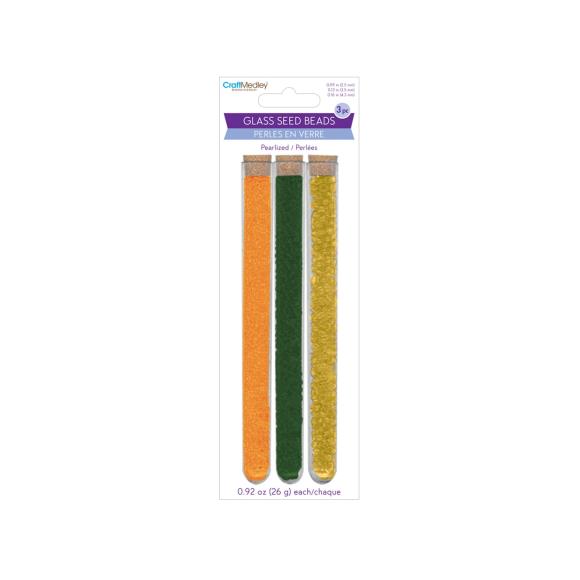 Craft Medley Glass Seed Bead Vials 3/Pkg