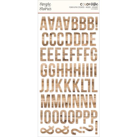 Simple Stories Color Vibe Foam Alpha Stickers 6"X12" 129/Pkg