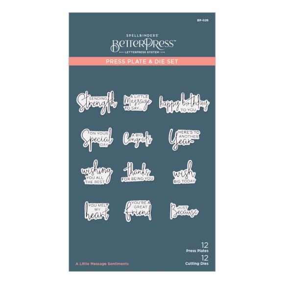 Spellbinders BetterPress Letterpress Press Plates & Dies Set