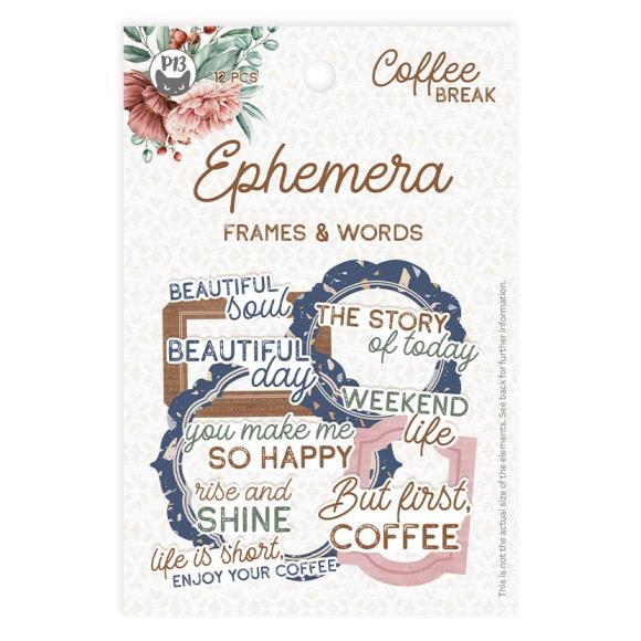 Coffee Break Ephemera Cardstock Die-Cuts 12/Pkg