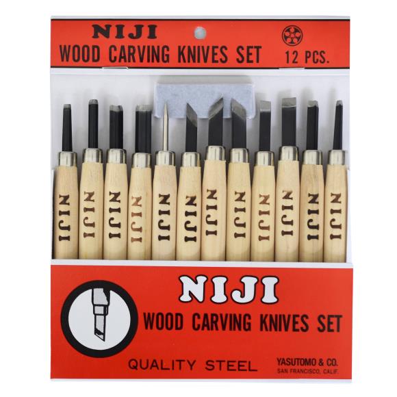 Niji Wood Carving Knives Set 12/Pkg