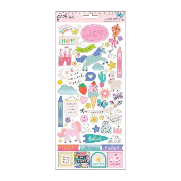 Pebbles Cardstock Stickers 6"X12" 113/Pkg