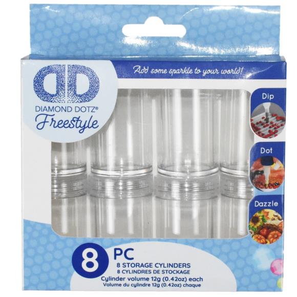 Diamond Dotz Empty Storage Cylinders 8/Pkg