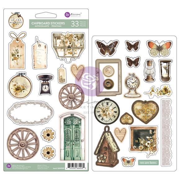 In The Moment Chipboard Stickers 35/Pkg