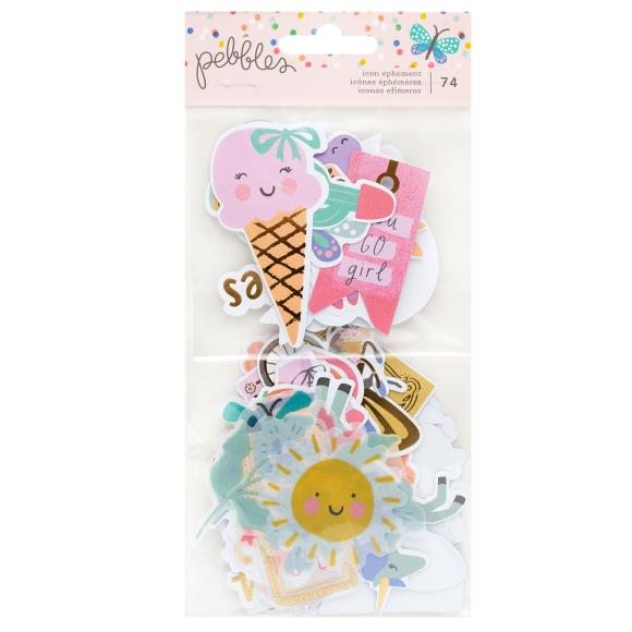 Pebbles Cool Girl Ephemera Die-Cuts 74/Pkg