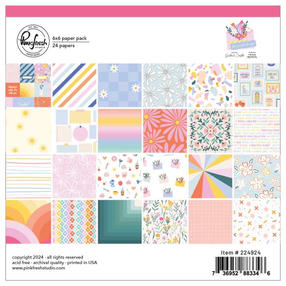 The Simple Things Double-Sided Paper Pack 6"X6"