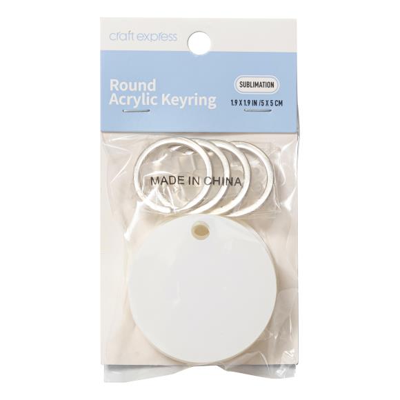 Craft Express Acrylic Round Keyring