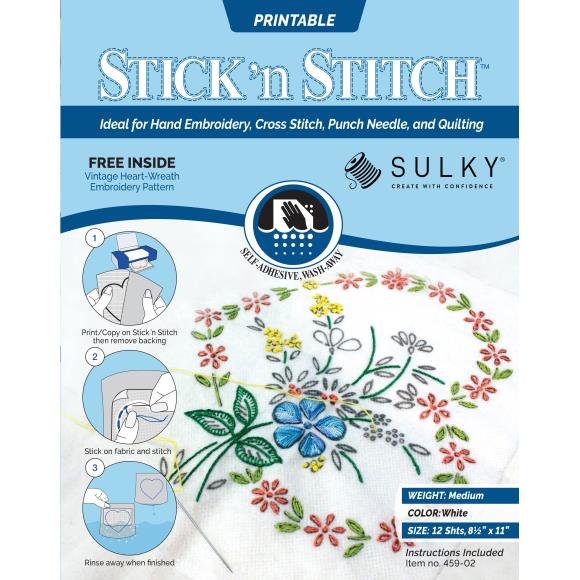 Sulky Stick 'n Stitch Printable Sheets 12/Pkg