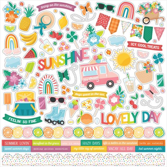 Echo Park Elements Cardstock Stickers 12"x12"