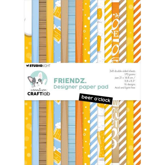 Studio Light Friendz Paper Pad 8.25"X5.83" 24/Pkg