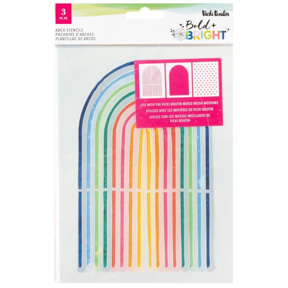 Vicki Boutin Bold And Bright Stencil Pack 3/Pkg