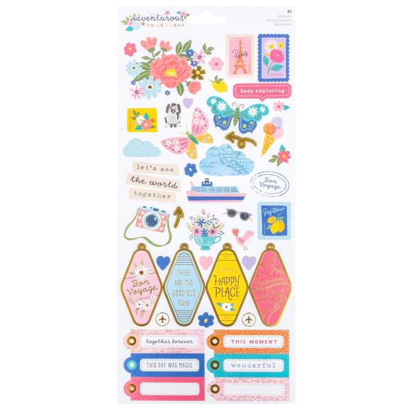 Paige Evans Adventurous Cardstock Stickers 6"X12"