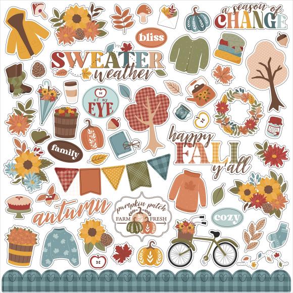 Sweater Weather Cardstock Stickers 12"X12"