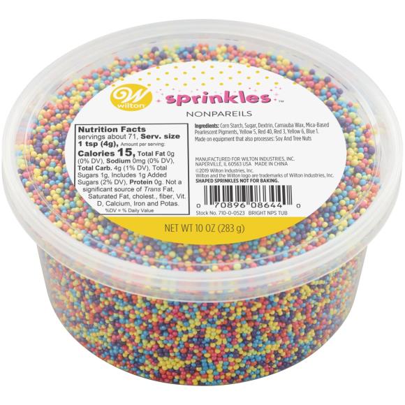 Wilton Nonpareil Sprinkle Mix Tub 10oz