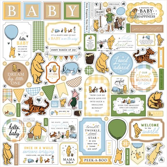 Winnie The Pooh Baby Cardstock Stickers 12"X12"