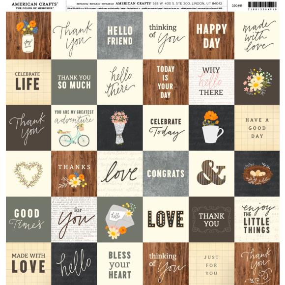 American Crafts Brands Everyday Cardstock 12"X12"