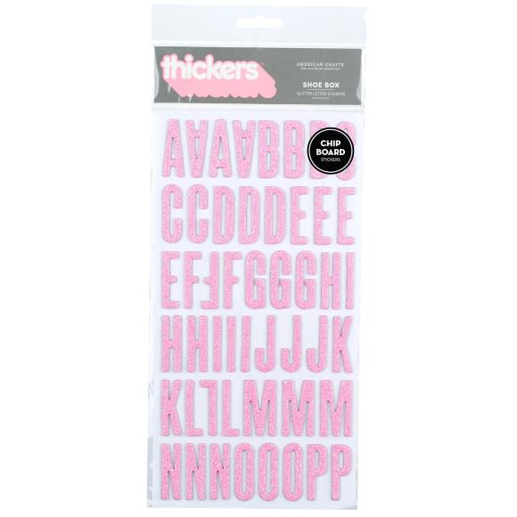 Thickers Chipboard Glitter Stickers 6"X11" Sheets 2/Pkg