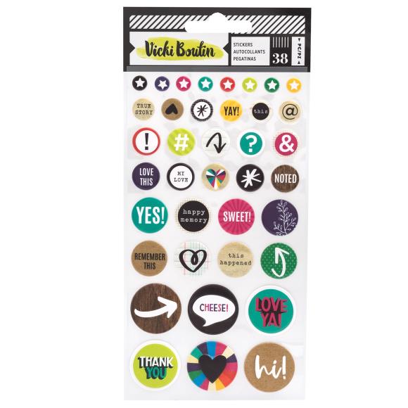Vicki Boutin Color Kaleidoscope Puffy Stickers