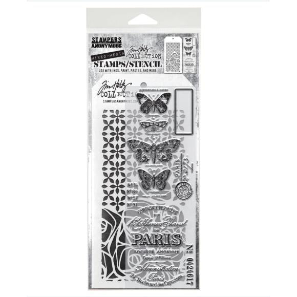 Tim Holtz Mixed-Media Stamps & Stencil