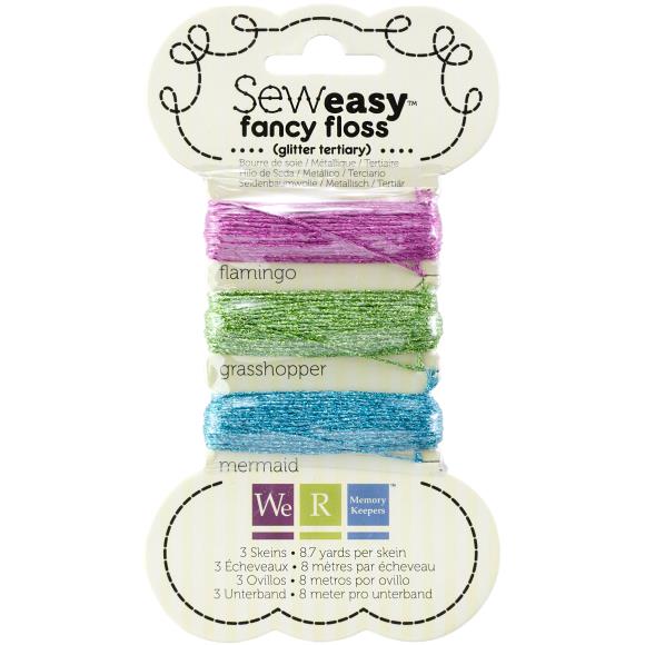 Sew Easy Glitter Floss 8.7yd 3/Pkg