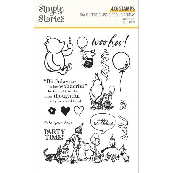 Say Cheese Classic Pooh Birthday Photopolymer Stamps