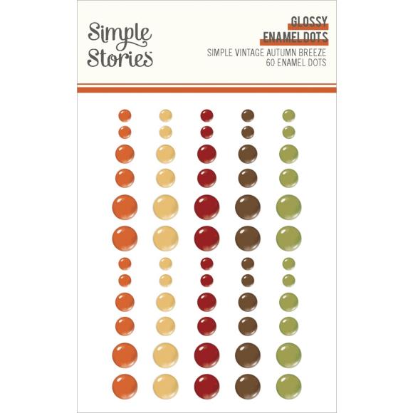 Simple Stories Glossy Enamel Dots 60/Pkg