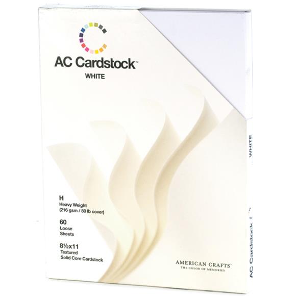American Crafts Textured Cardstock Pack 8.5"X11" 60/Pkg