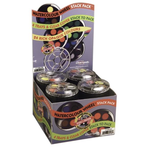 Koh-I-Noor WATERCLR WHEEL 24 CLR SET