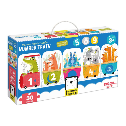 MAKE-A-MATCH - 30pc PUZZLE NUMBER TRAIN (3+) (Case of 4)