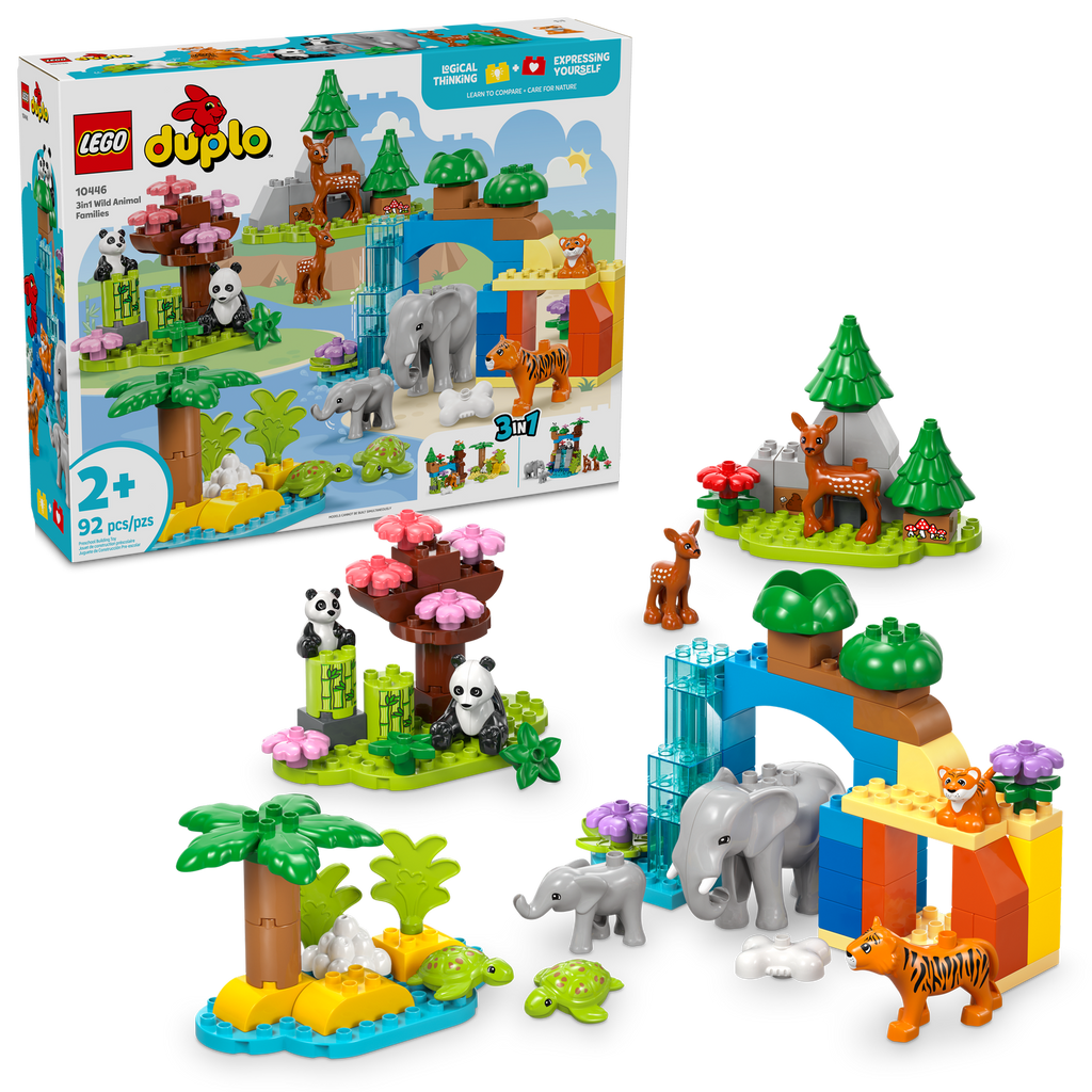 10446 3in1 Wild Animal Families (Case of 2)