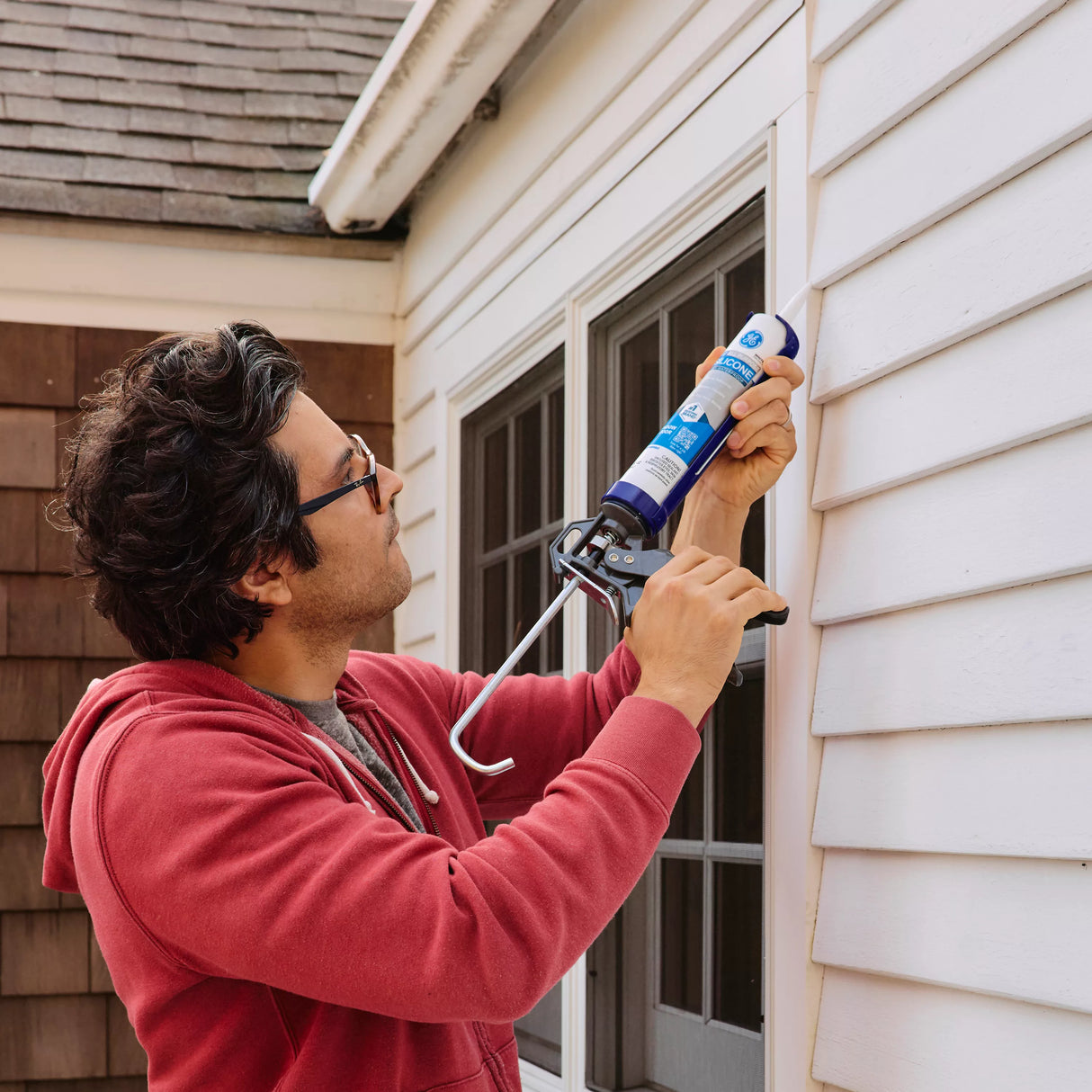 GE Window & Door Sealant, White All Purpose, 298 ml Cartridge, Pack of 1 GE