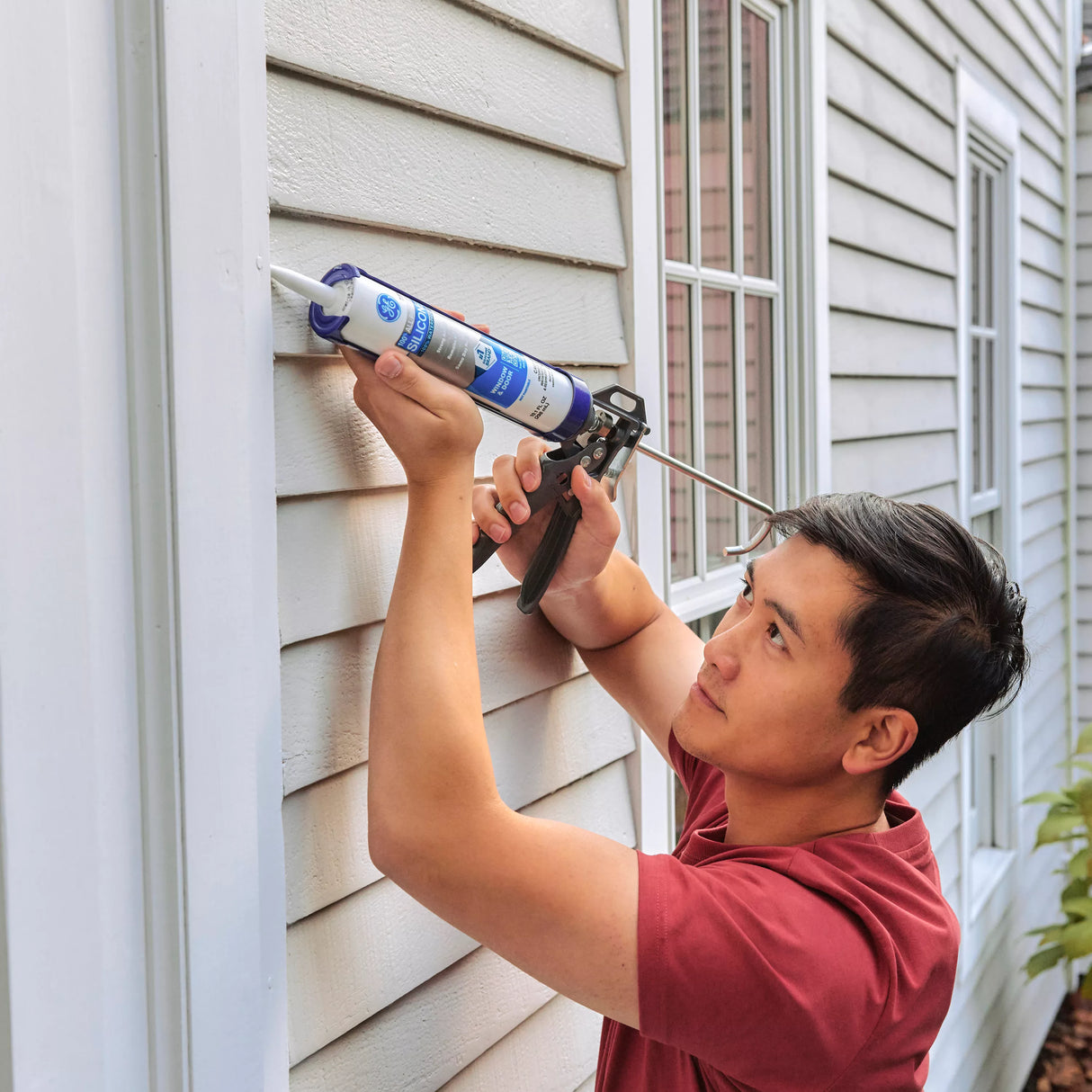 GE Window & Door Sealant, White All Purpose, 298 ml Cartridge, Pack of 1 GE