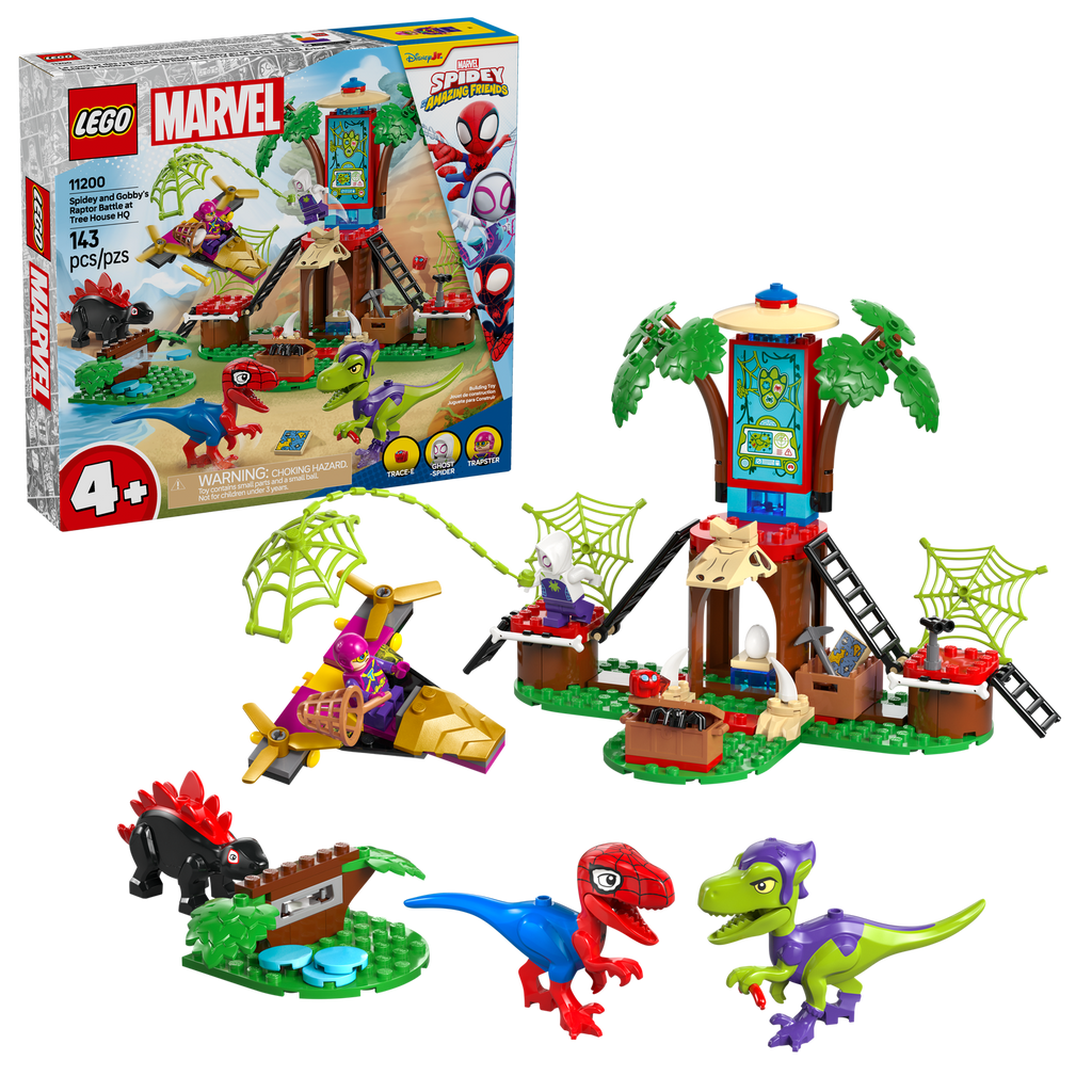 11200 Spidey and Gobby's Raptor Battle at Tree House HQ (Case of 4)
