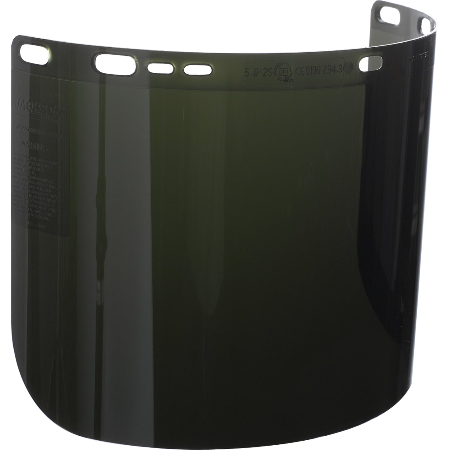 Jackson Safety F50 Moulded Faceshield, Polycarbonate, 5.0 Tint