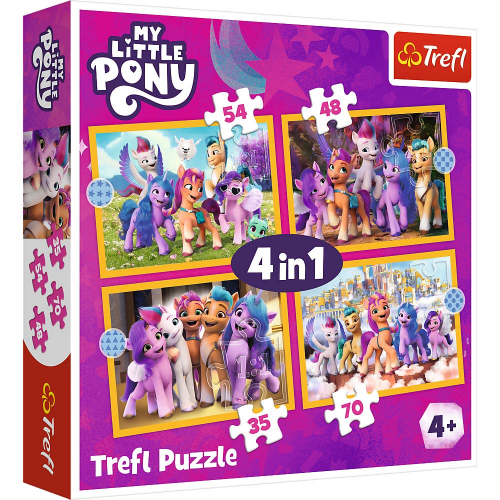 PUZZLE - MY LITTLE PONY - MEET THE PONIES 4in1 - 35/48/54/70pcs (Case of 8)