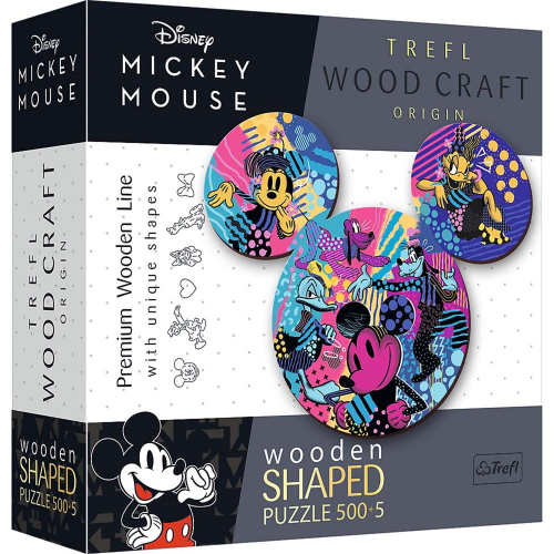 PUZZLE - DISNEY MICKEY MOUSE - WOODCRAFT - 500pc (Case of 6)