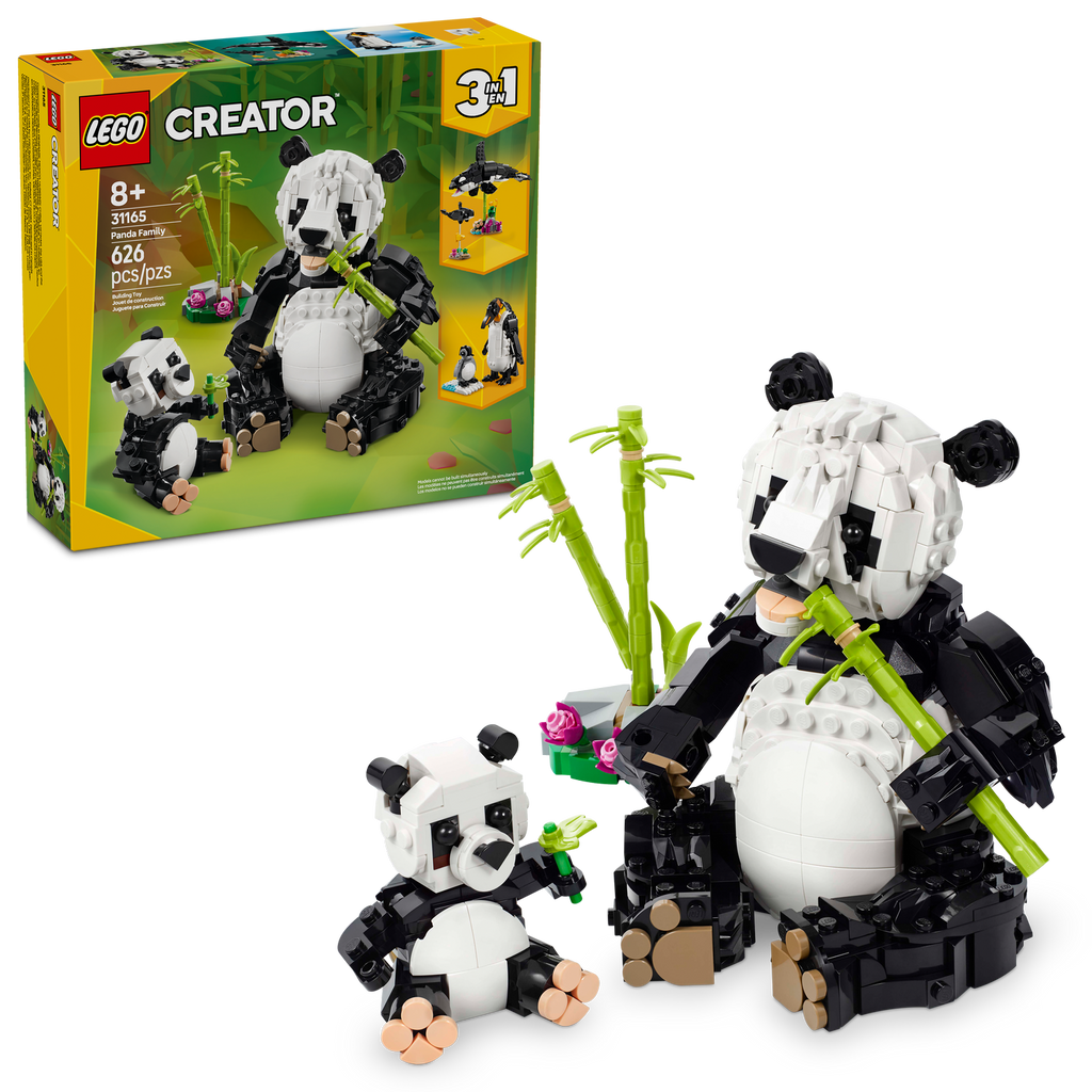 31165 Wild Animals: Panda Family (Case of 3)