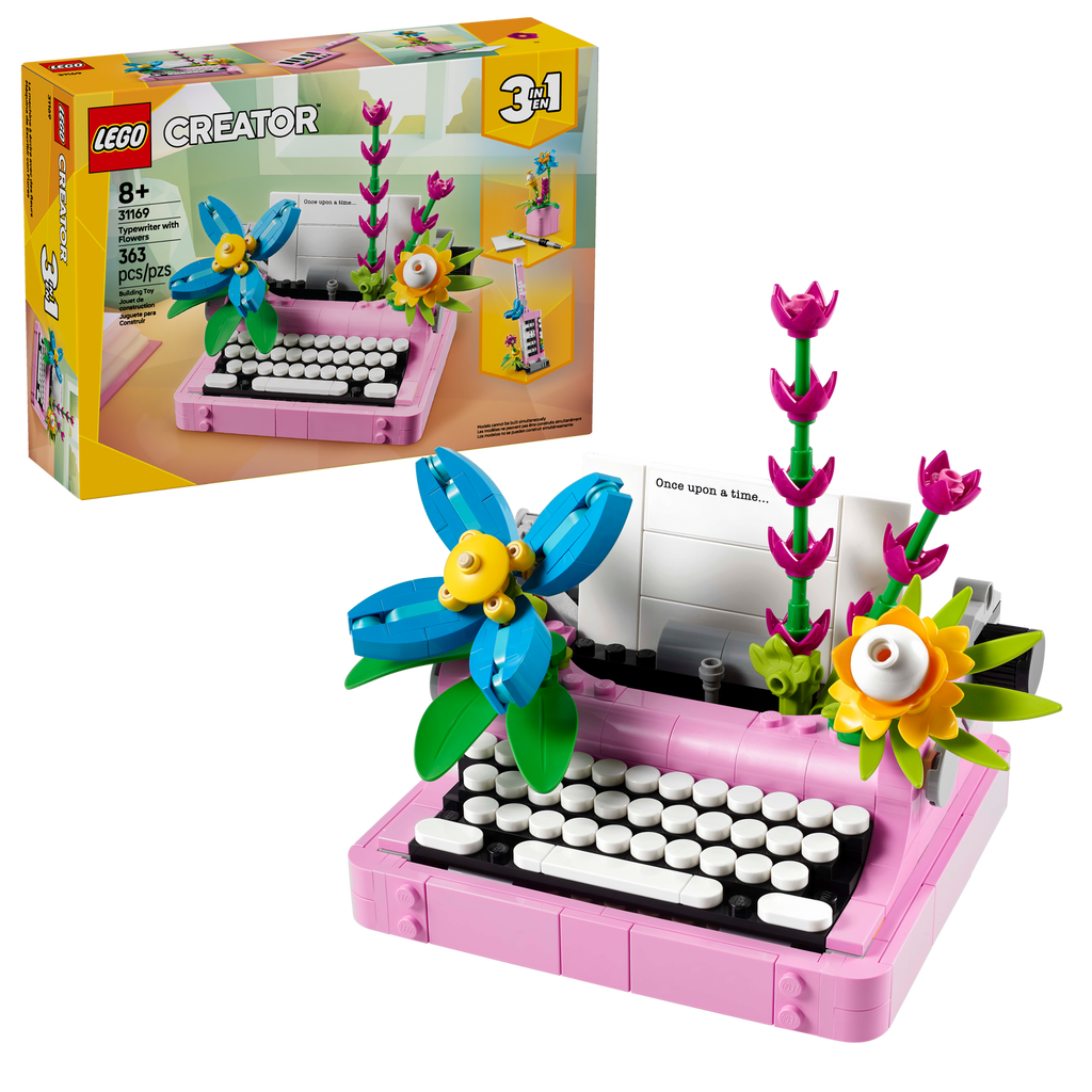 31169 Typewriter with Flowers (Case of 3)