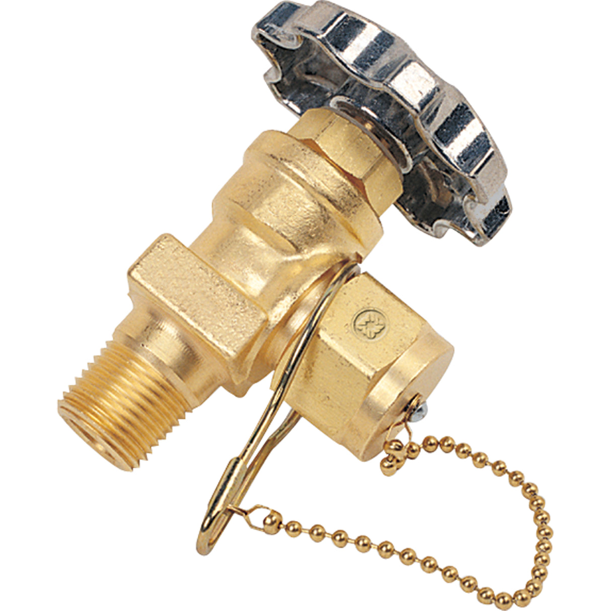 Station Valve with Gas Tight & Chain, Brass