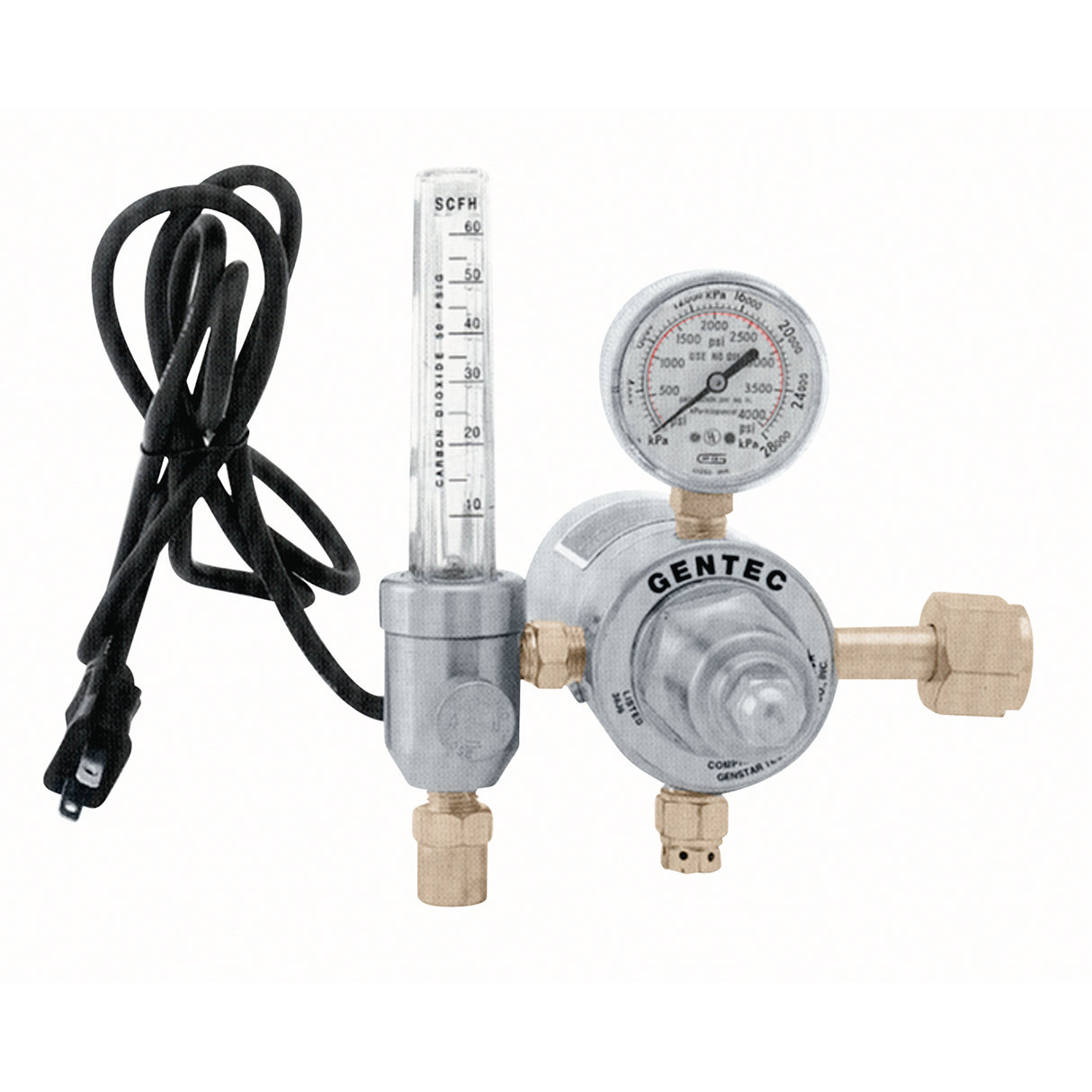 198CD Electrically Heated Regulator/Flowmeter for Carbon Dioxide, Carbon Dioxide, CGA320 Inlet