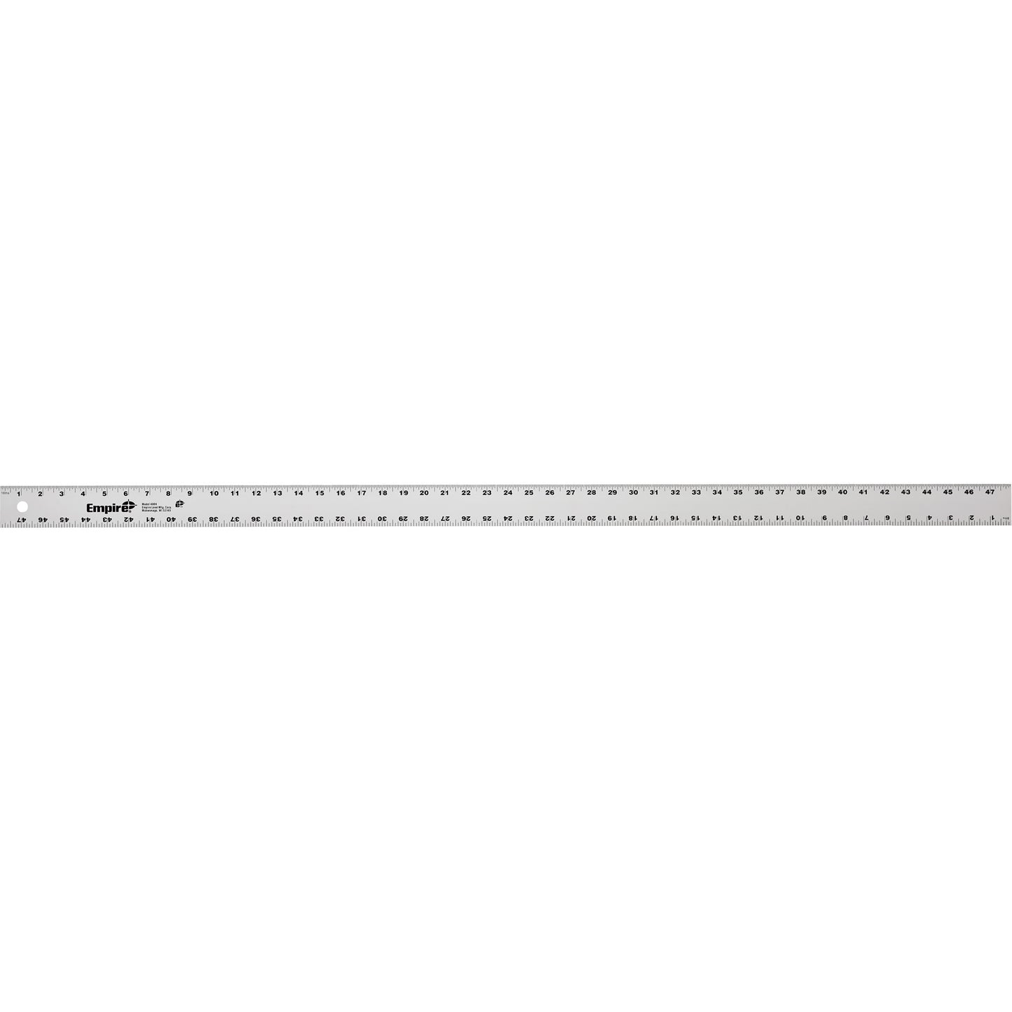 Heavy-Duty Straight Edge, 48" L, Aluminum, 1" Graduations