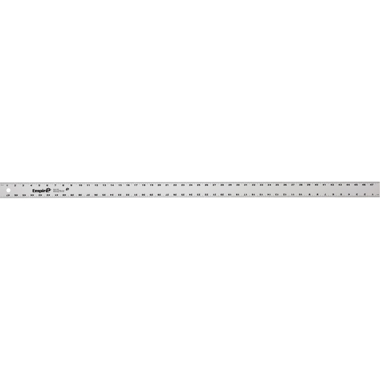 Heavy-Duty Straight Edge, 48" L, Aluminum, 1" Graduations