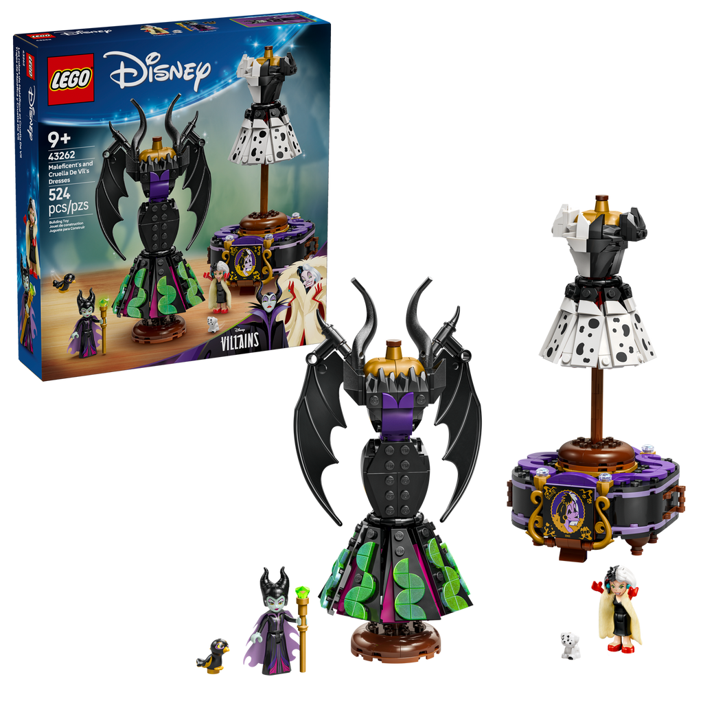 43262 Maleficent's and Cruella De Vil's Dresses (Case of 4)