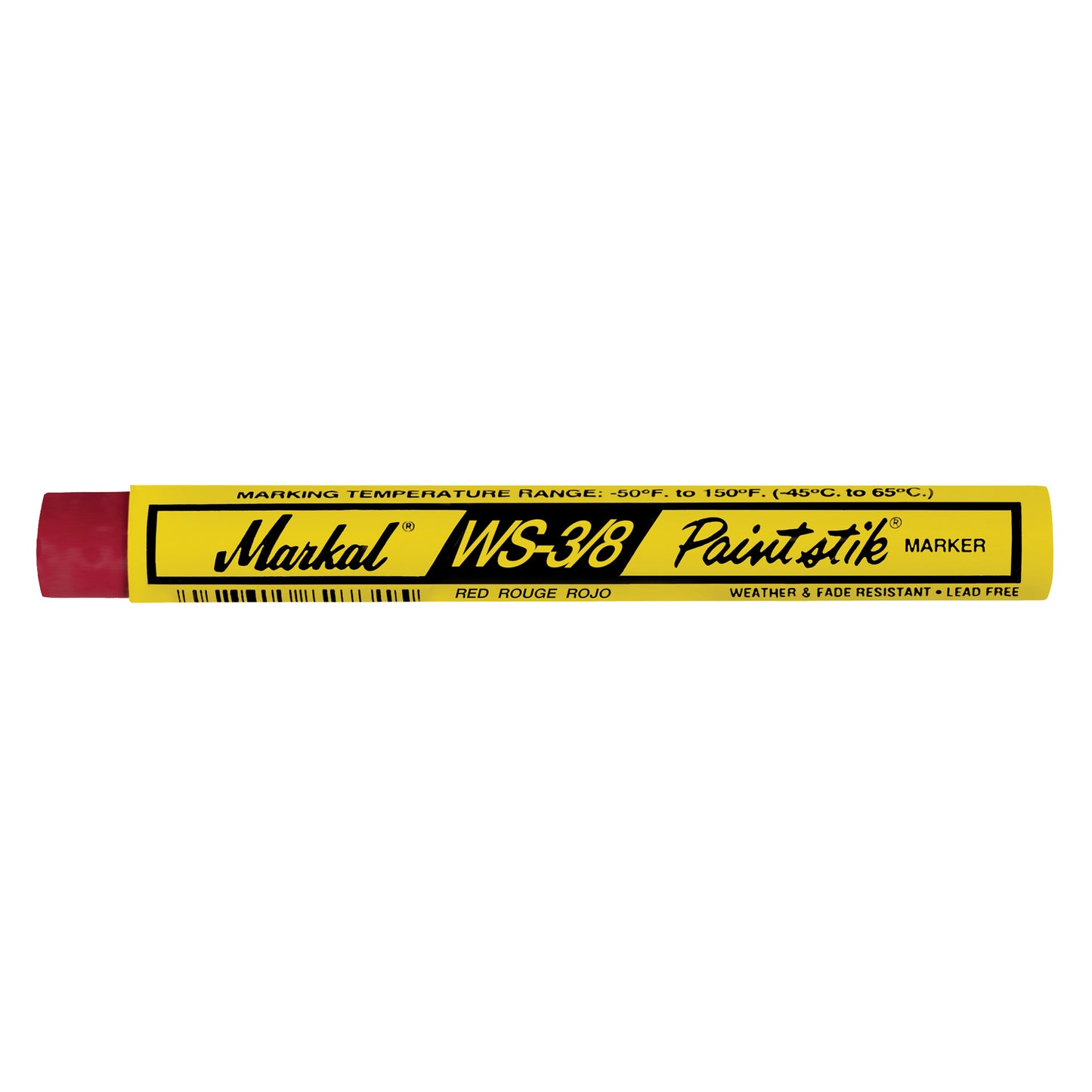 WS-3/8 Paintstik® Paint Marker, Solid Stick, Red