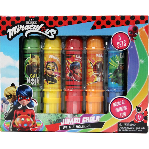 MIRACULOUS - 5pk JUMBO CHALK (Case of 6)
