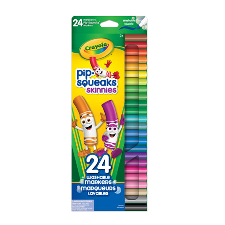 Crayola Pip-Squeaks Skinnies Washable Markers, 24 Count (Case of 12)