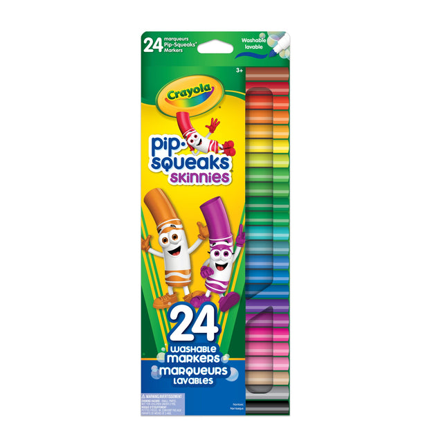 Crayola Pip-Squeaks Skinnies Washable Markers, 24 Count (Case of 12)
