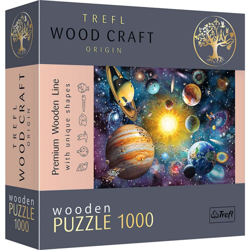 PUZZLE - WOODEN - JOURNEY THROUGH the SOLAR SYSTEM - 1000pc (Case of 6)